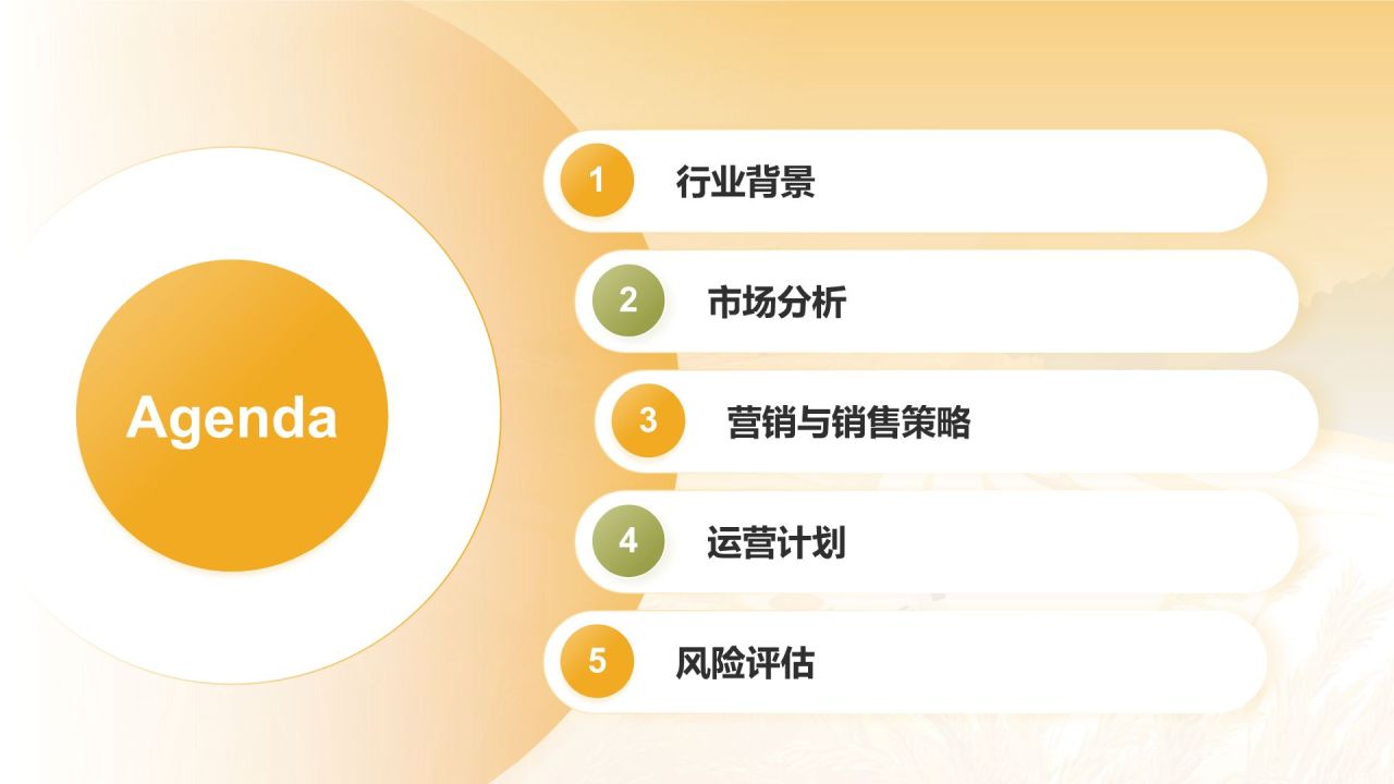 橙色手绘风发展现代农业商业计划书PPT模板