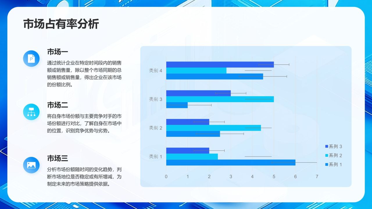 蓝色3D风年度财务报告PPT模板