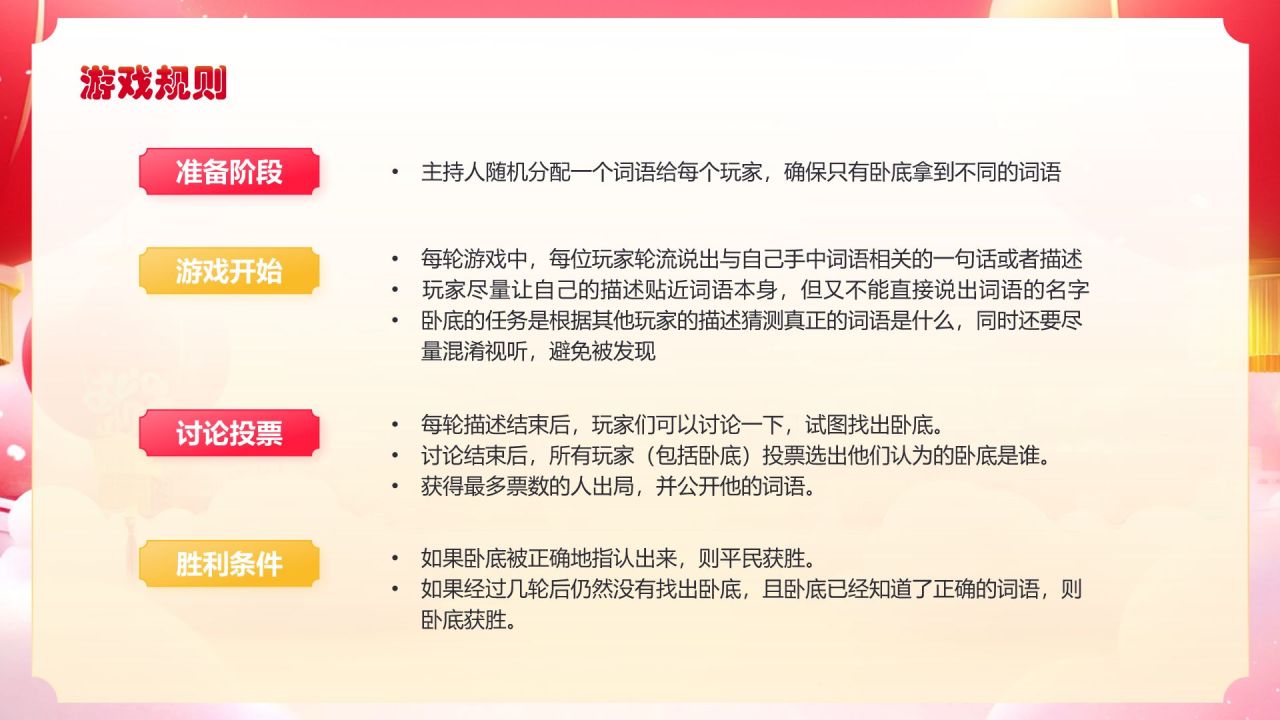 红色国潮风年会小游戏PPT模板