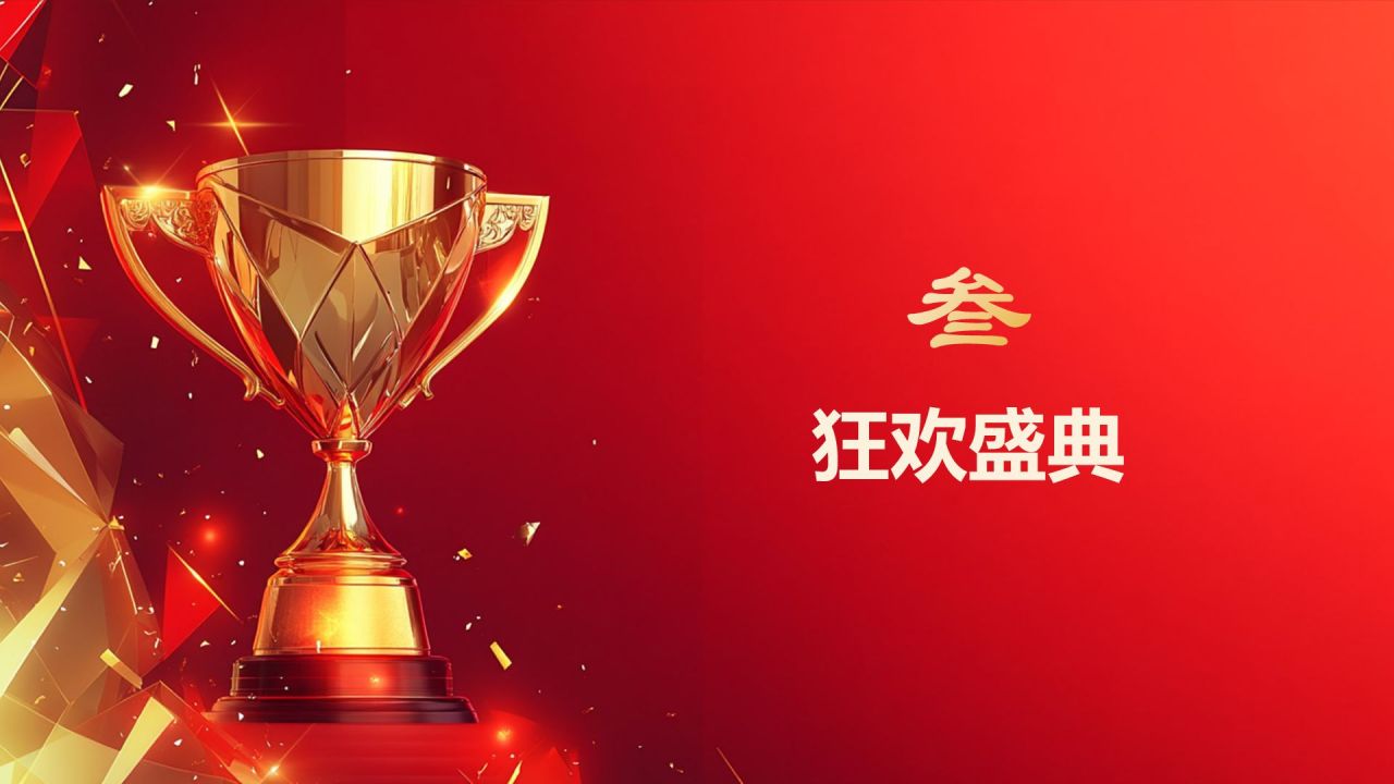 红色喜庆风优秀员工颁奖典礼PPT模板