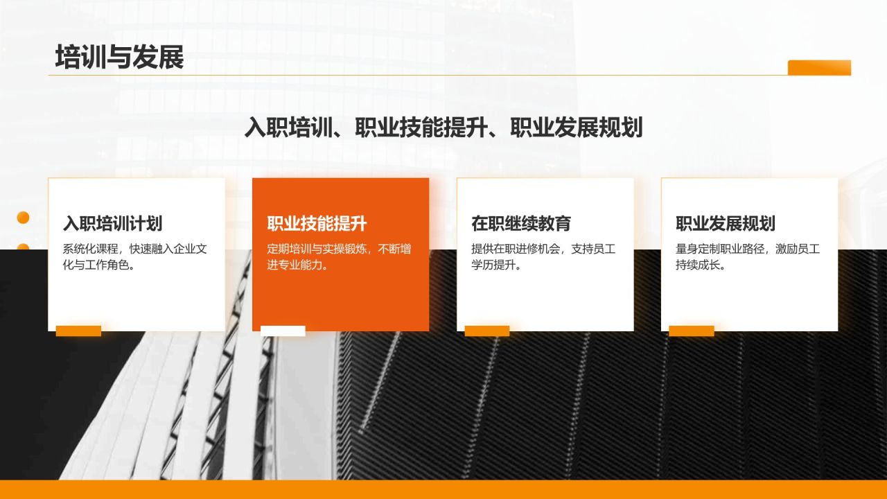 橙色商务风企业招聘PPT模板