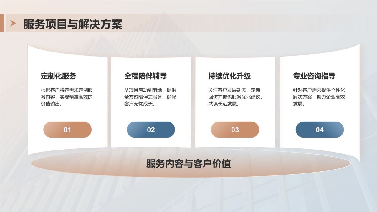 蓝色商务风企业介绍PPT模板