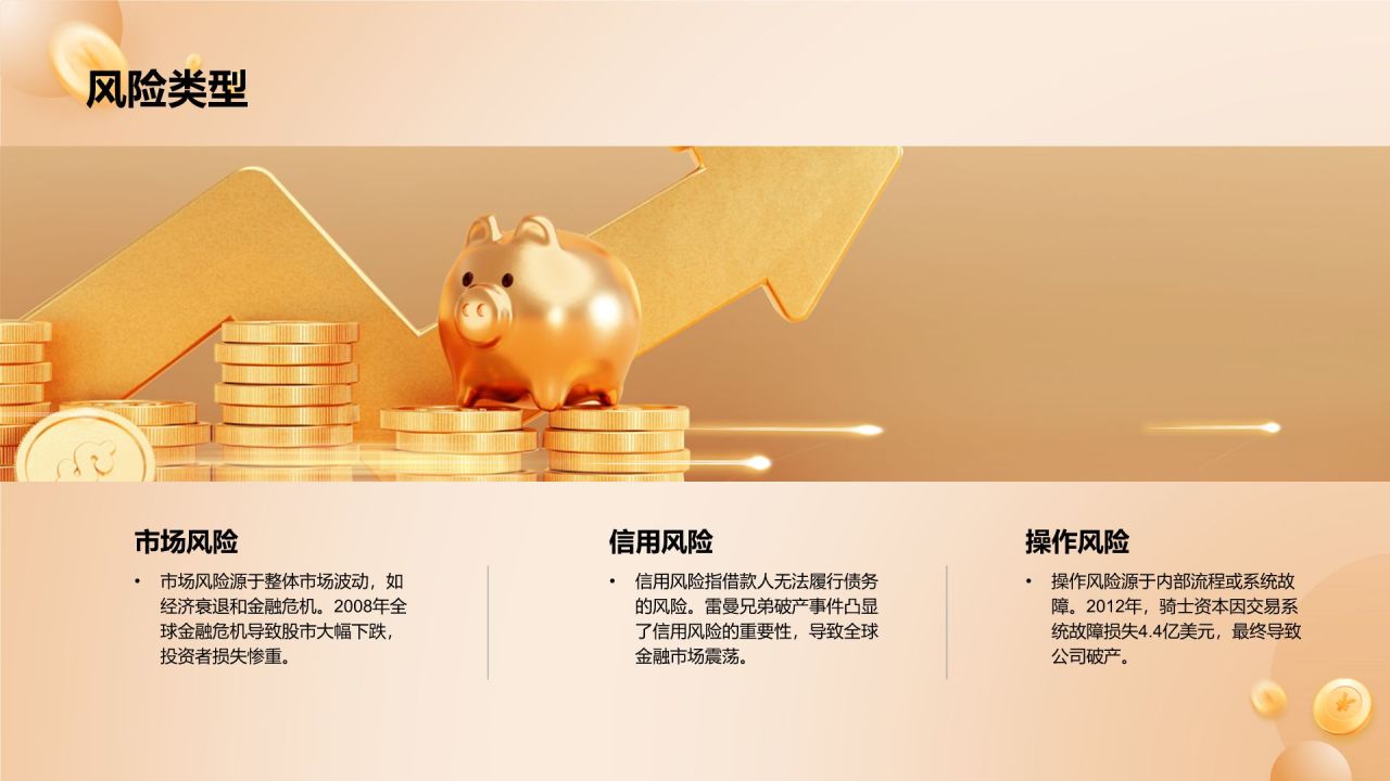 黄色3D风金融投资理财培训课件PPT模板