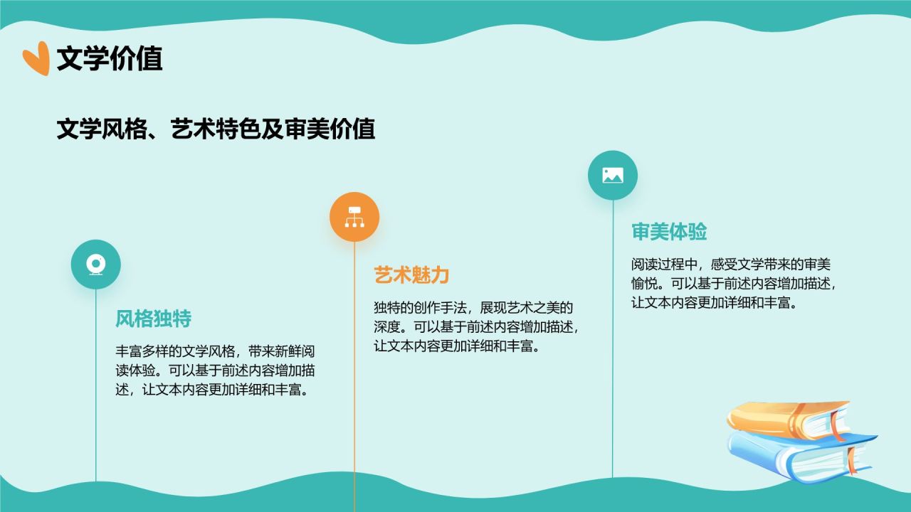 蓝色手绘风读书分享会PPT模板