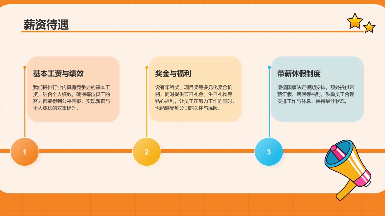 橙色插画风秋招宣讲PPT模板