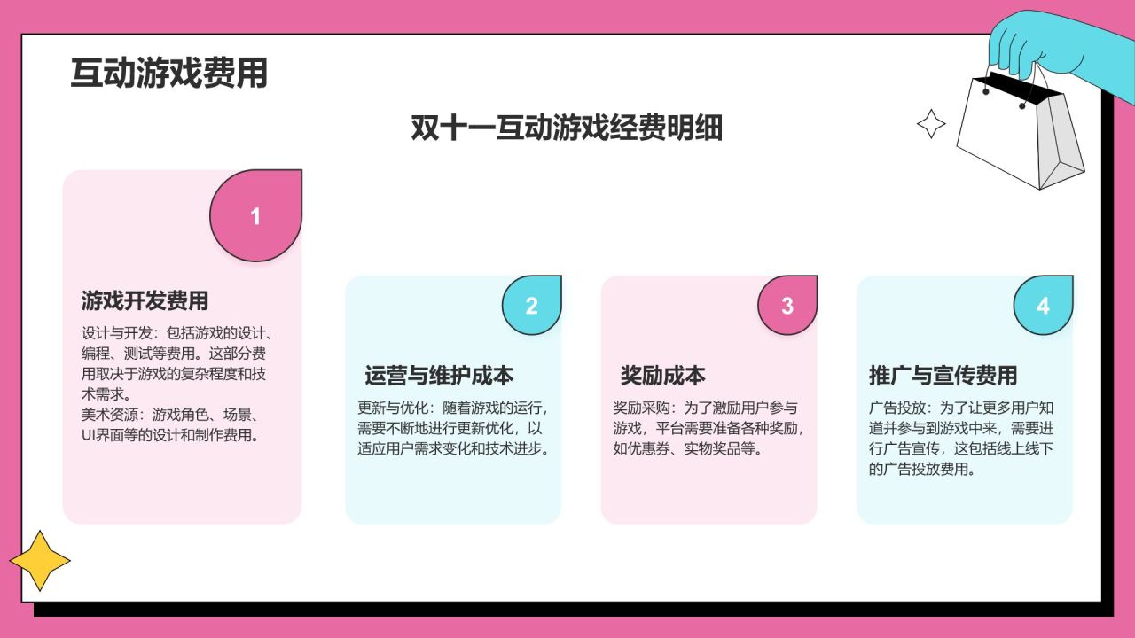 粉色像素风双十一活动策划方案PPT模板