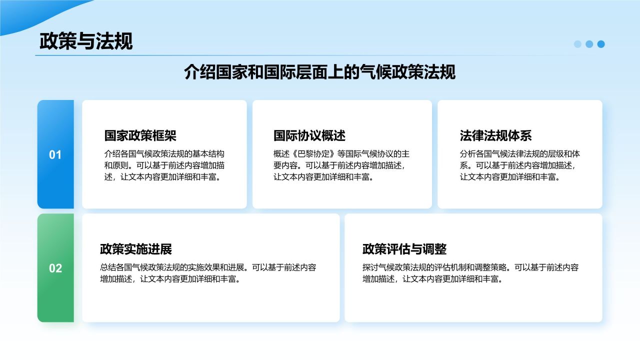 蓝色摄影风全球气候变化与应对措施培训课件PPT模板