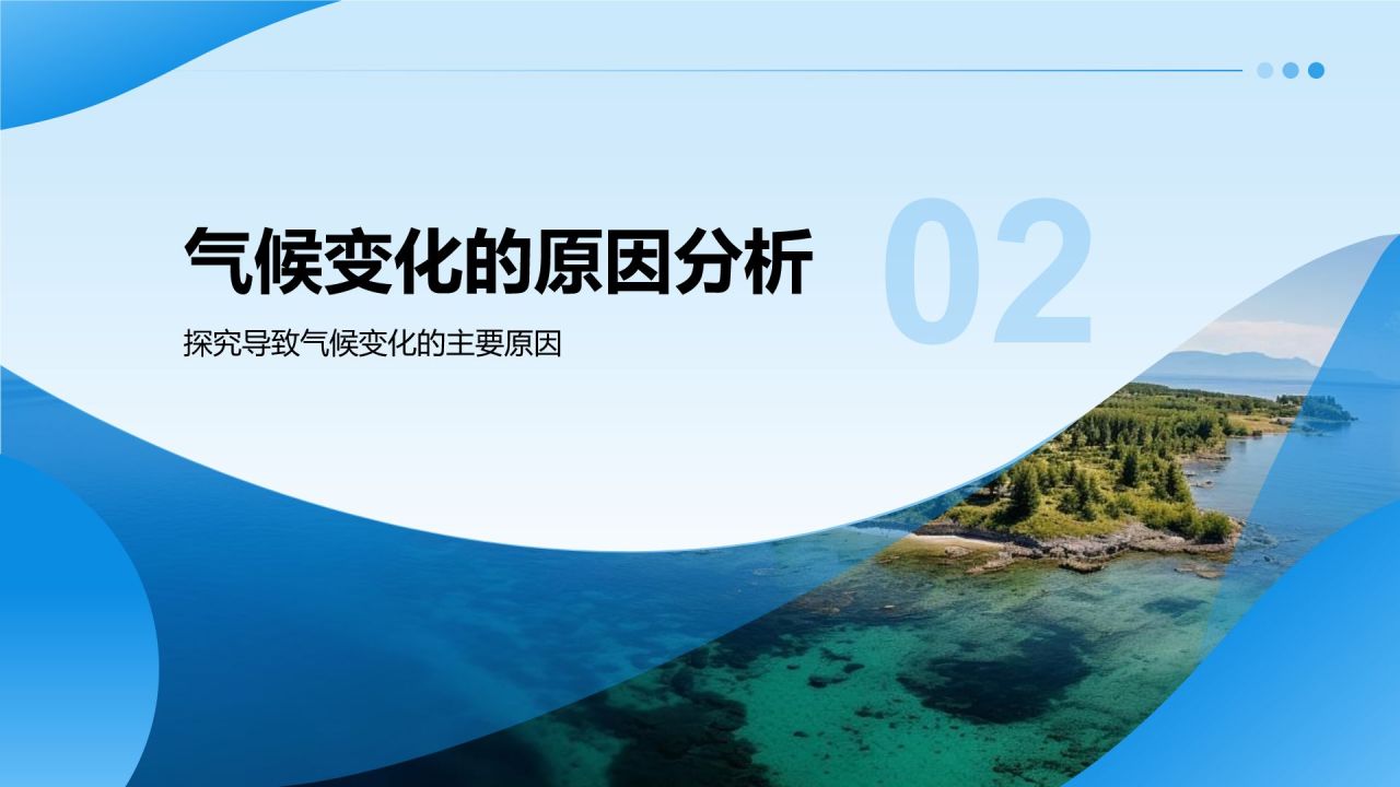 蓝色摄影风全球气候变化与应对措施培训课件PPT模板