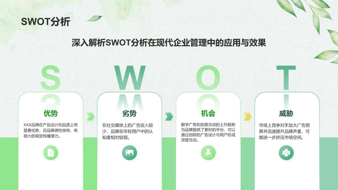 绿色小清新创意广告设计PPT模板