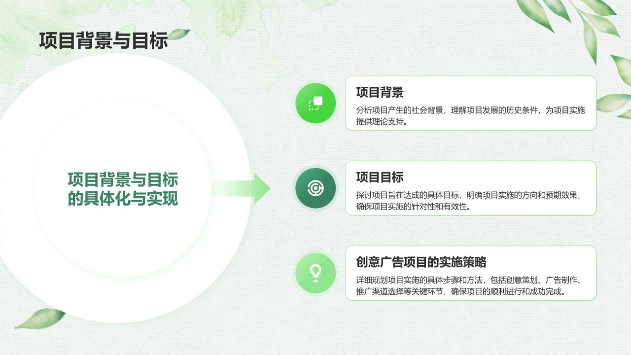 绿色小清新创意广告设计PPT模板