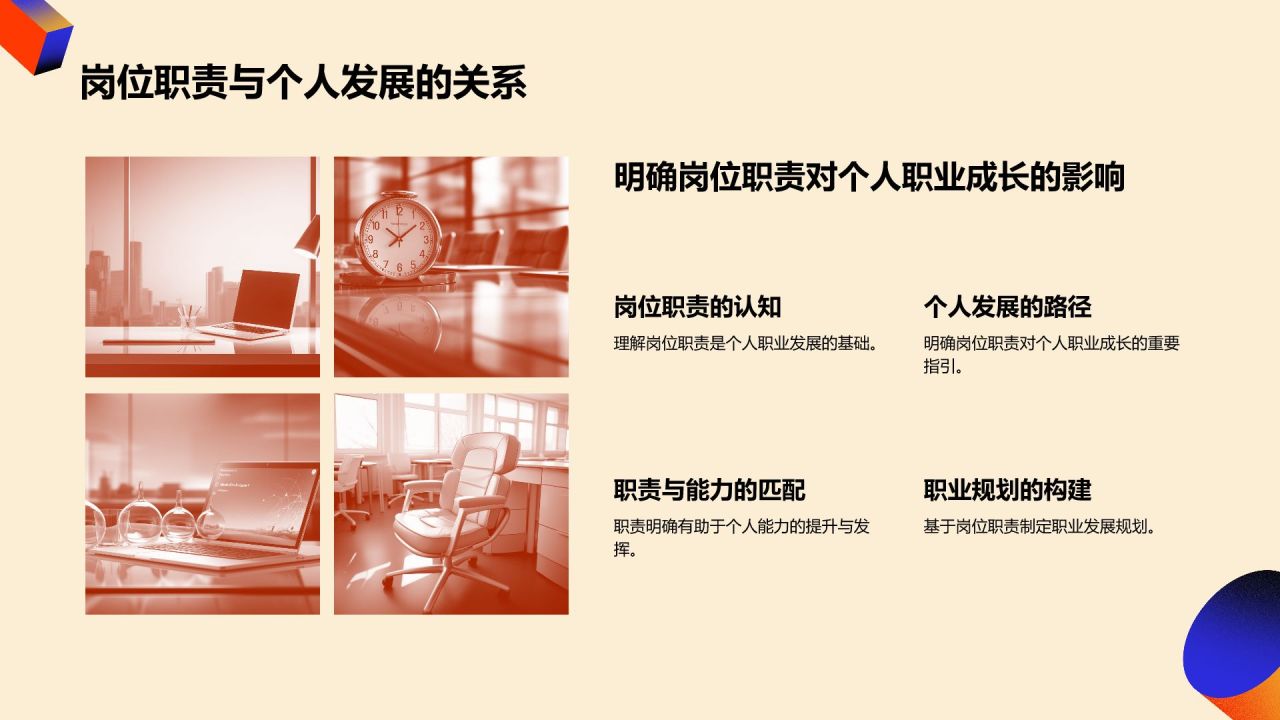 红色孟菲斯人力资源岗位职责说明书PPT模板