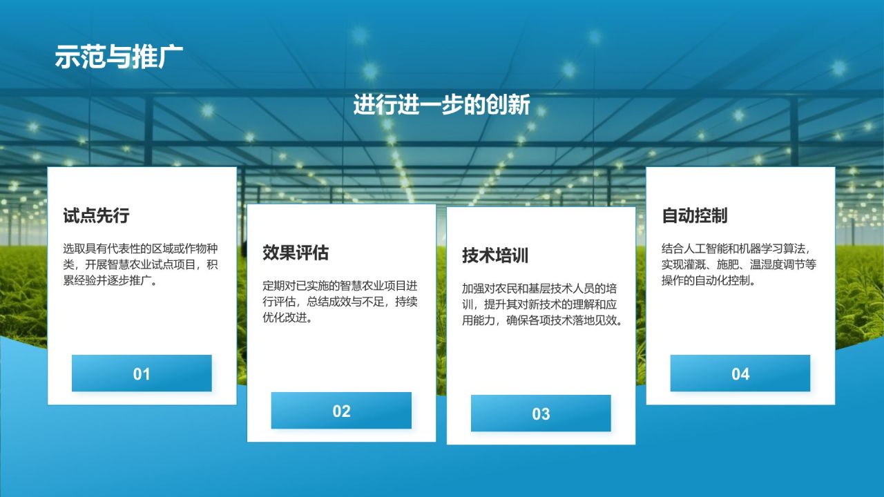 绿色商务风智慧农业项目发展计划书PPT模板