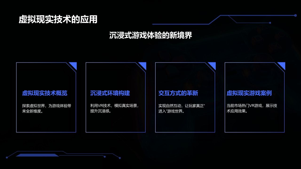蓝色科技风游戏行业介绍PPT模板