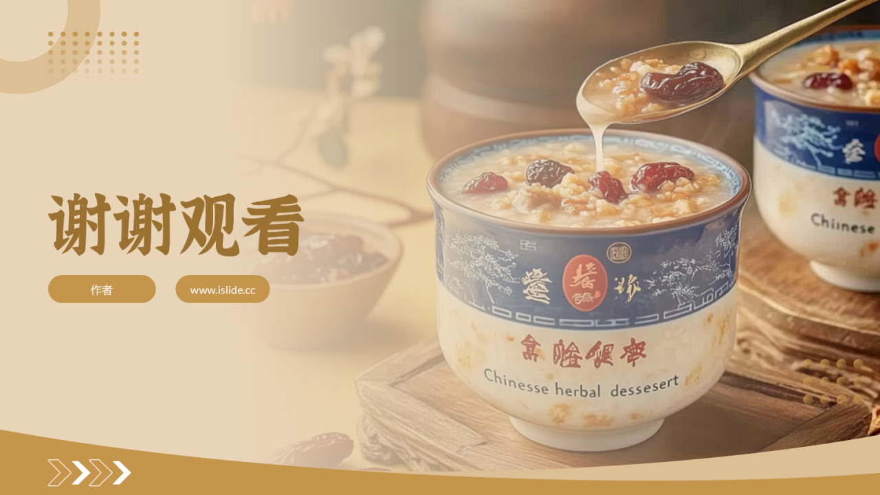 中药甜品商业计划书PPT主题