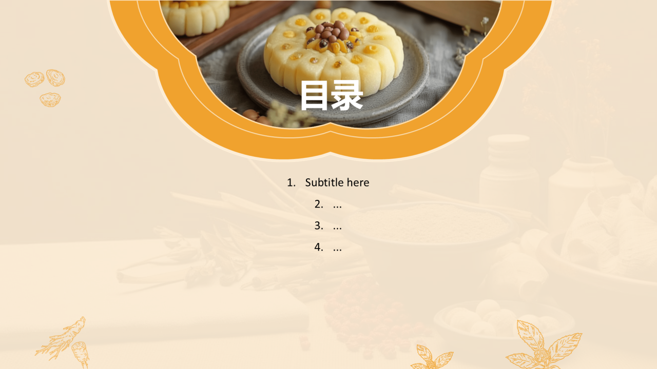 中药糕点商业计划书PPT主题