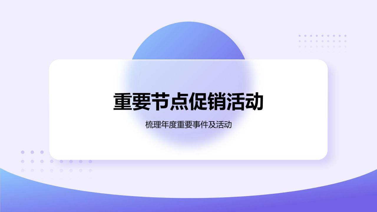 蓝色渐变风电商运营工作总结汇报PPT模板