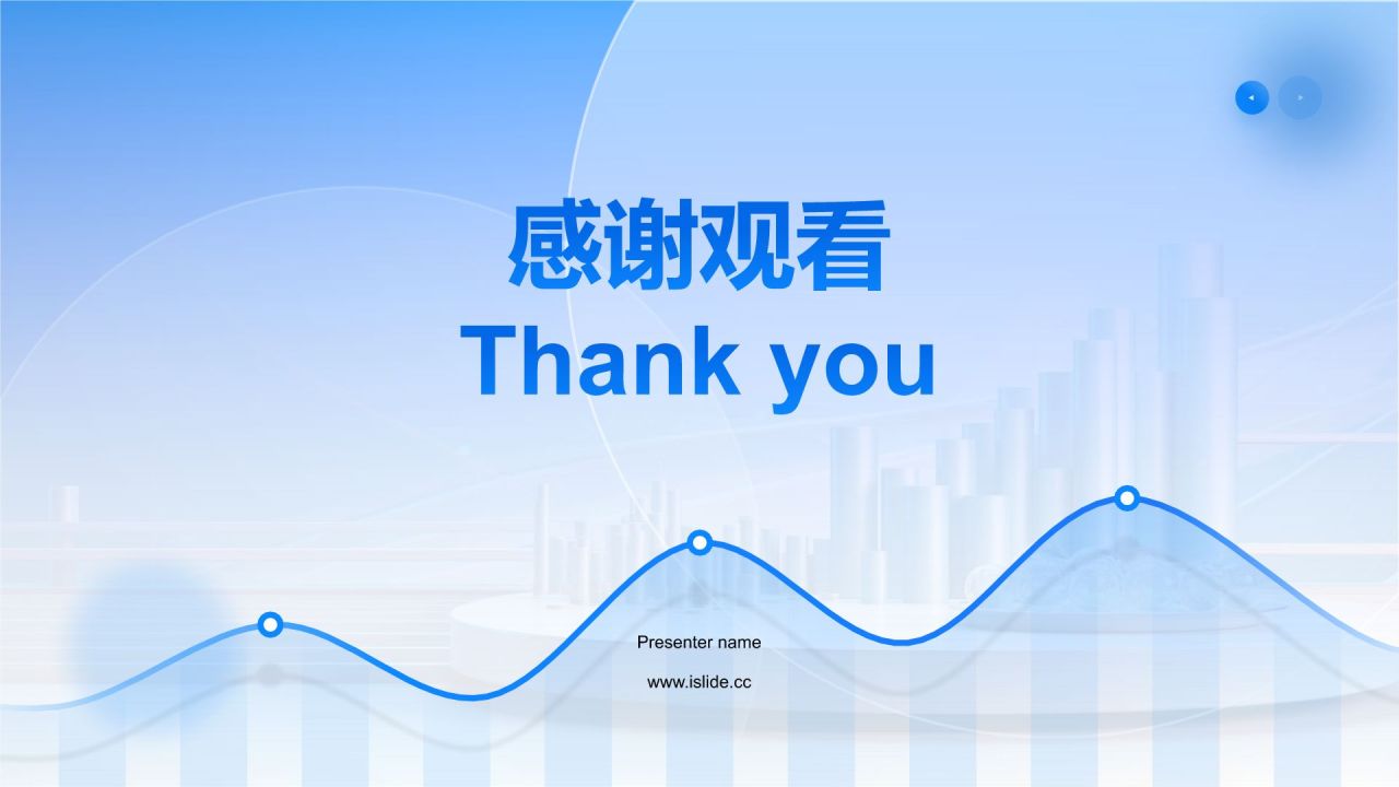 蓝色简约风互联网行业数据可视化报告PPT模板