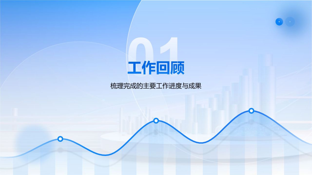 蓝色简约风互联网行业数据可视化报告PPT模板