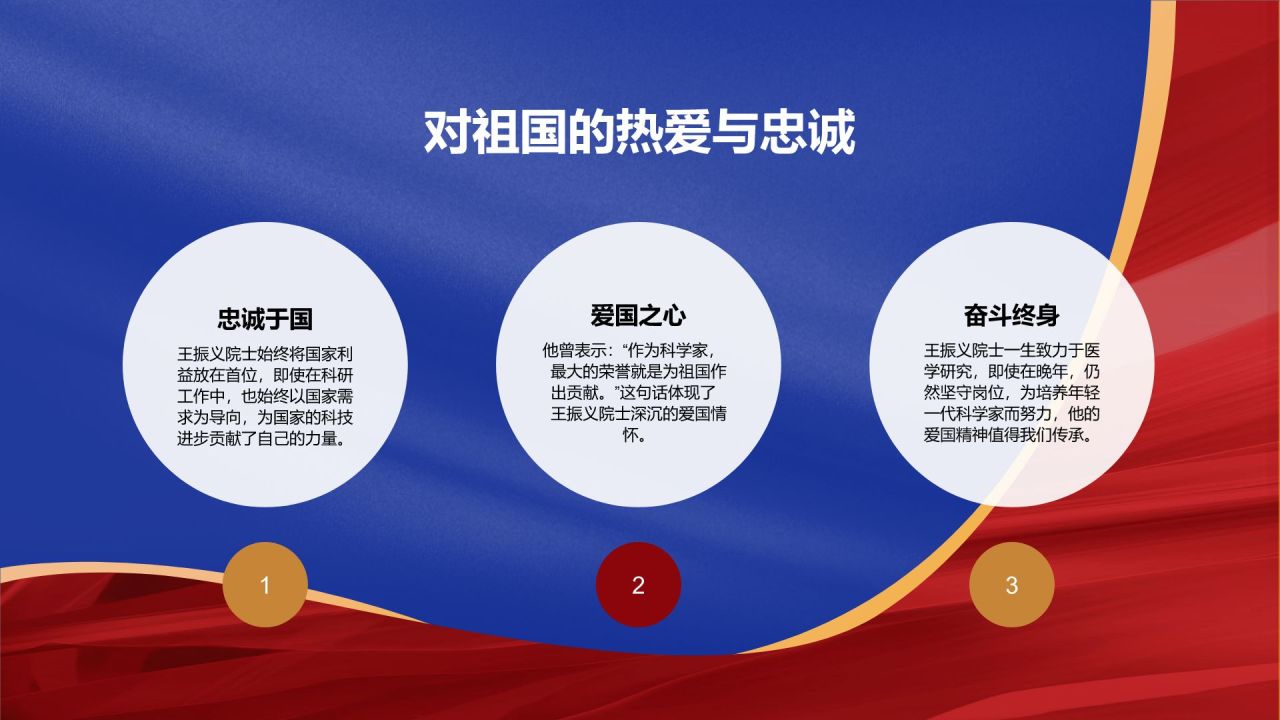 蓝色复古风王振义-“共和国勋章”获得者PPT模板