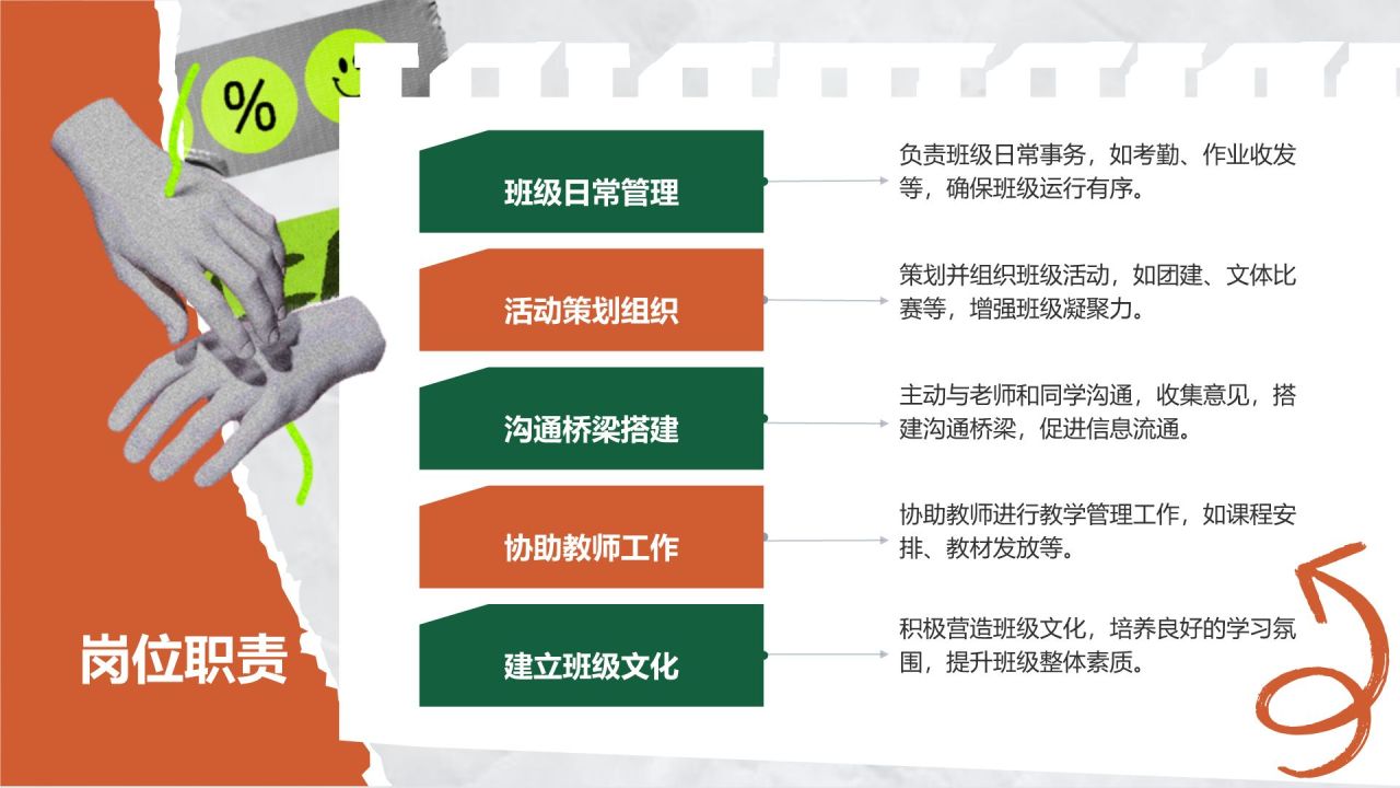 绿色复古风大学生班委竞选PPT模板