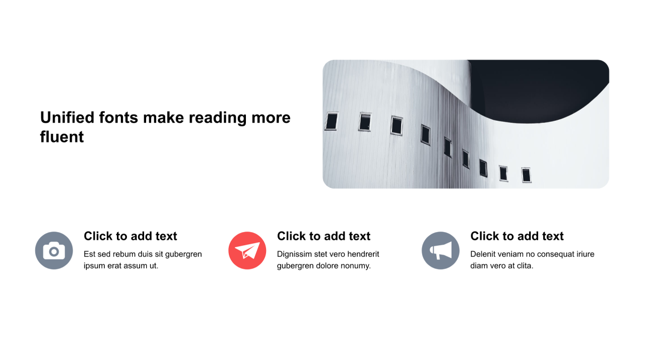 红色圆形扁平3项PPT列表