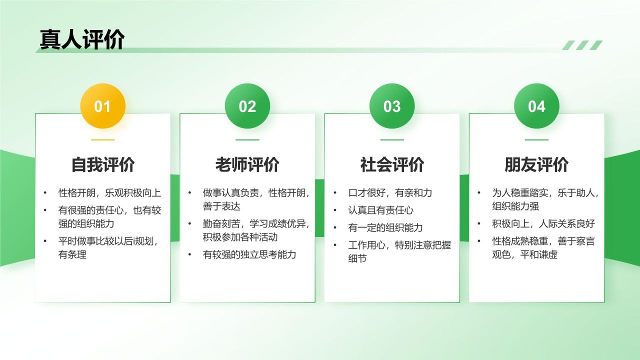 绿色商务风大学生职业生涯规划PPT模板