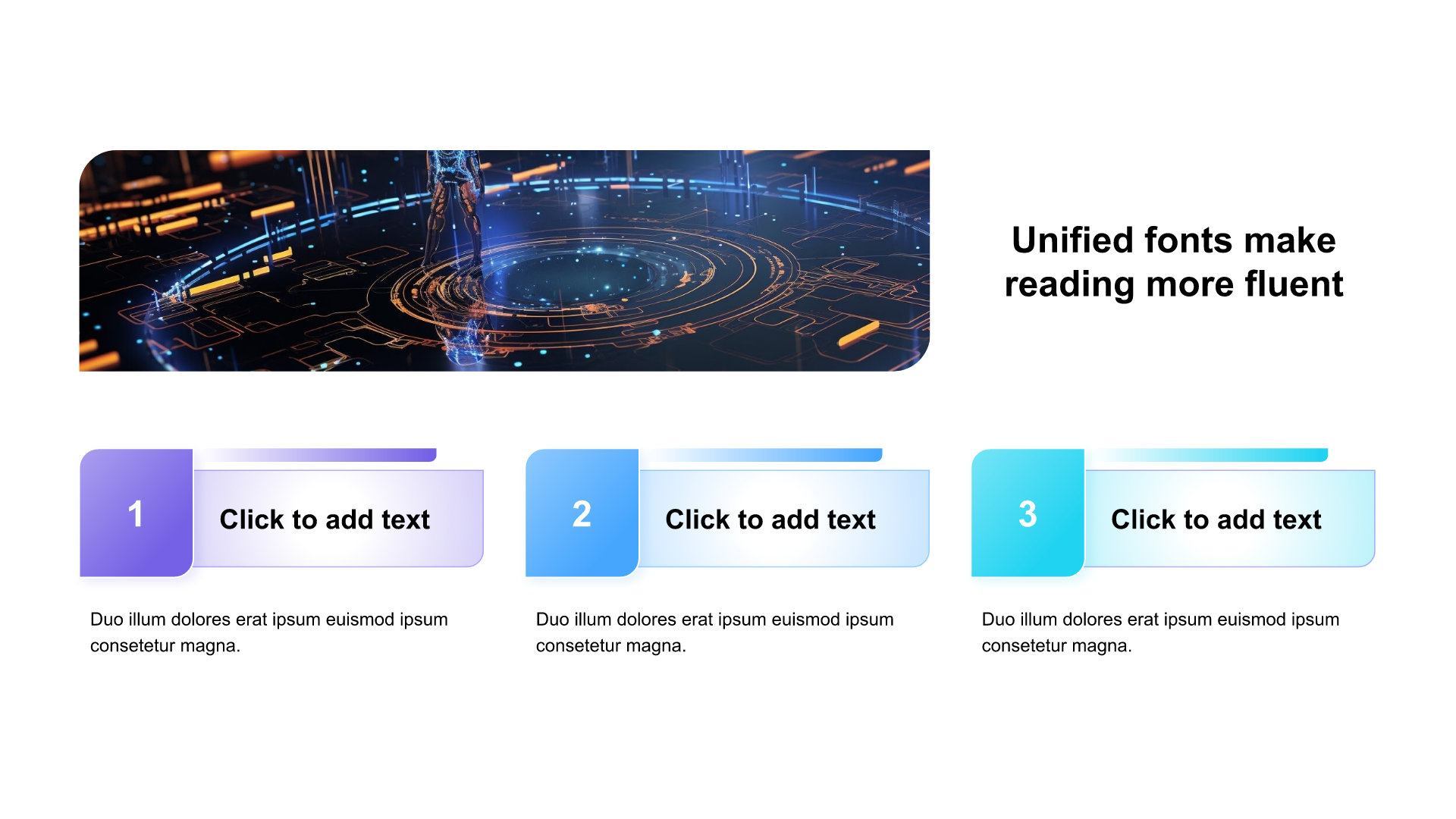 Gradient PPT list with images