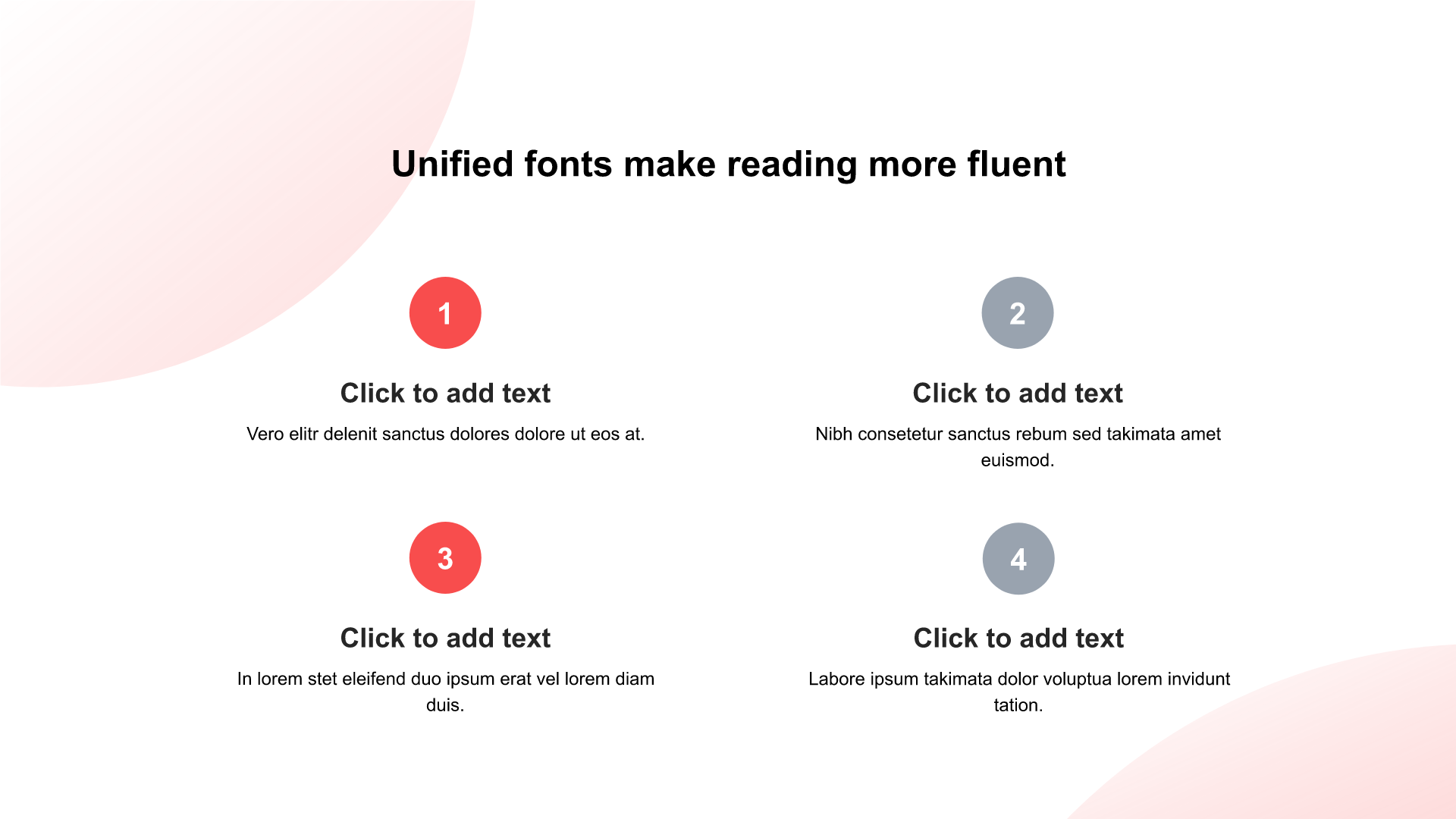 红色圆形扁平3项PPT目录