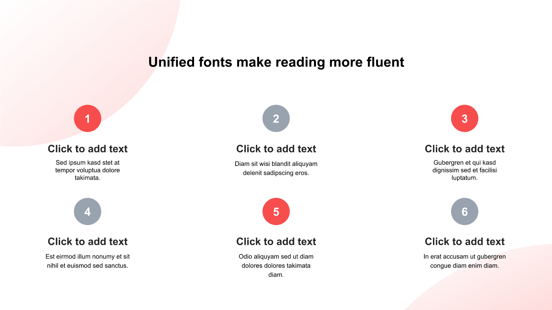 红色圆形扁平3项PPT目录