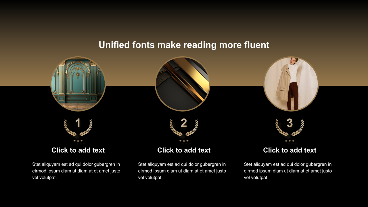 渐变包含图片PPT列表