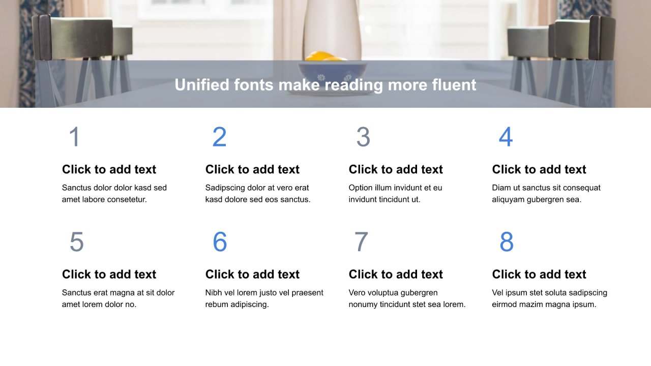 灰色矩形扁平8项PPT目录