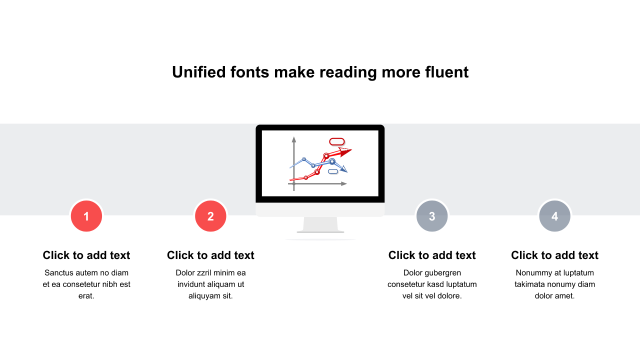 多色圆形扁平6项PPT关系