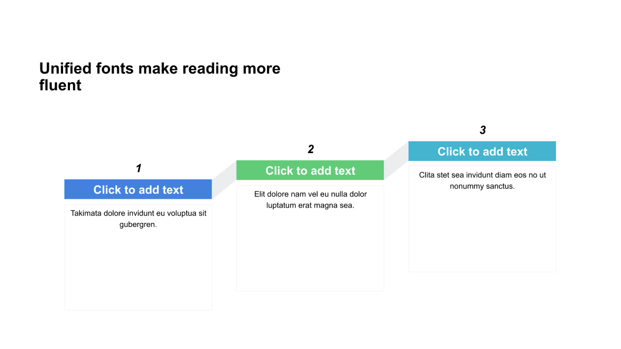 多色矩形扁平6项PPT流程