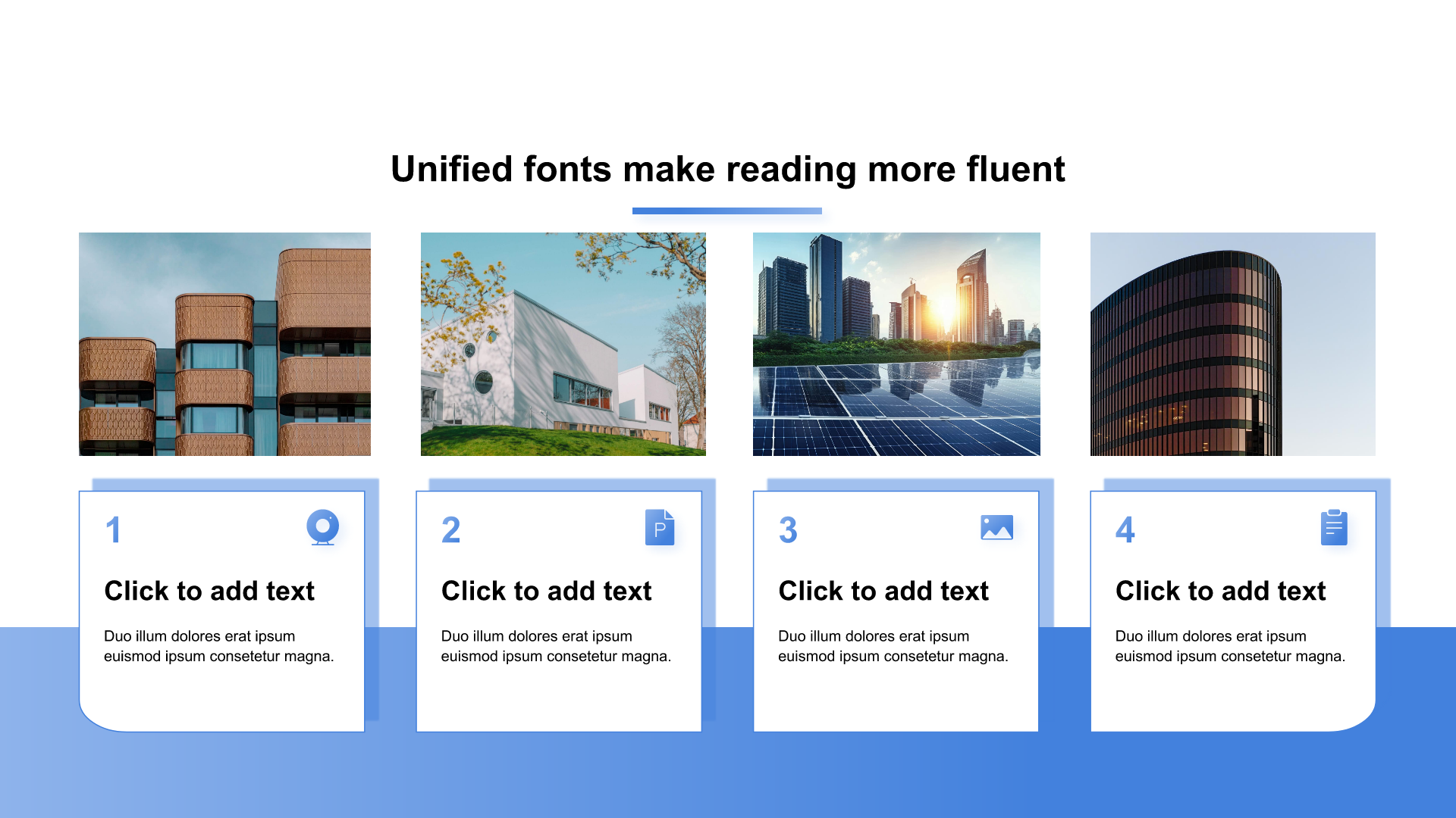 Gradient PPT list with images