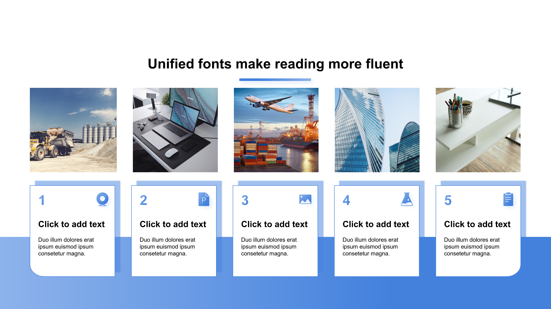 Gradient PPT list with images