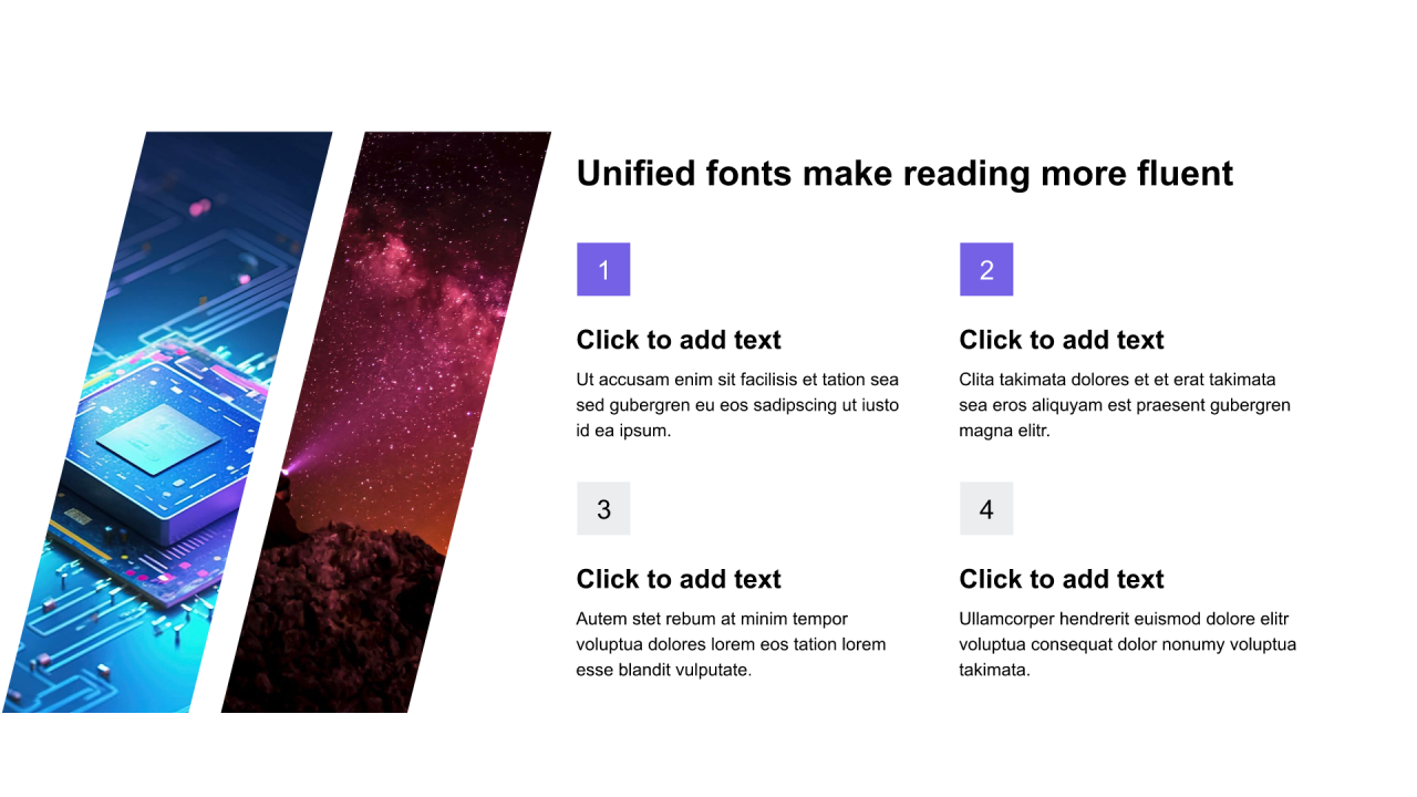 红色矩形扁平4项PPT列表