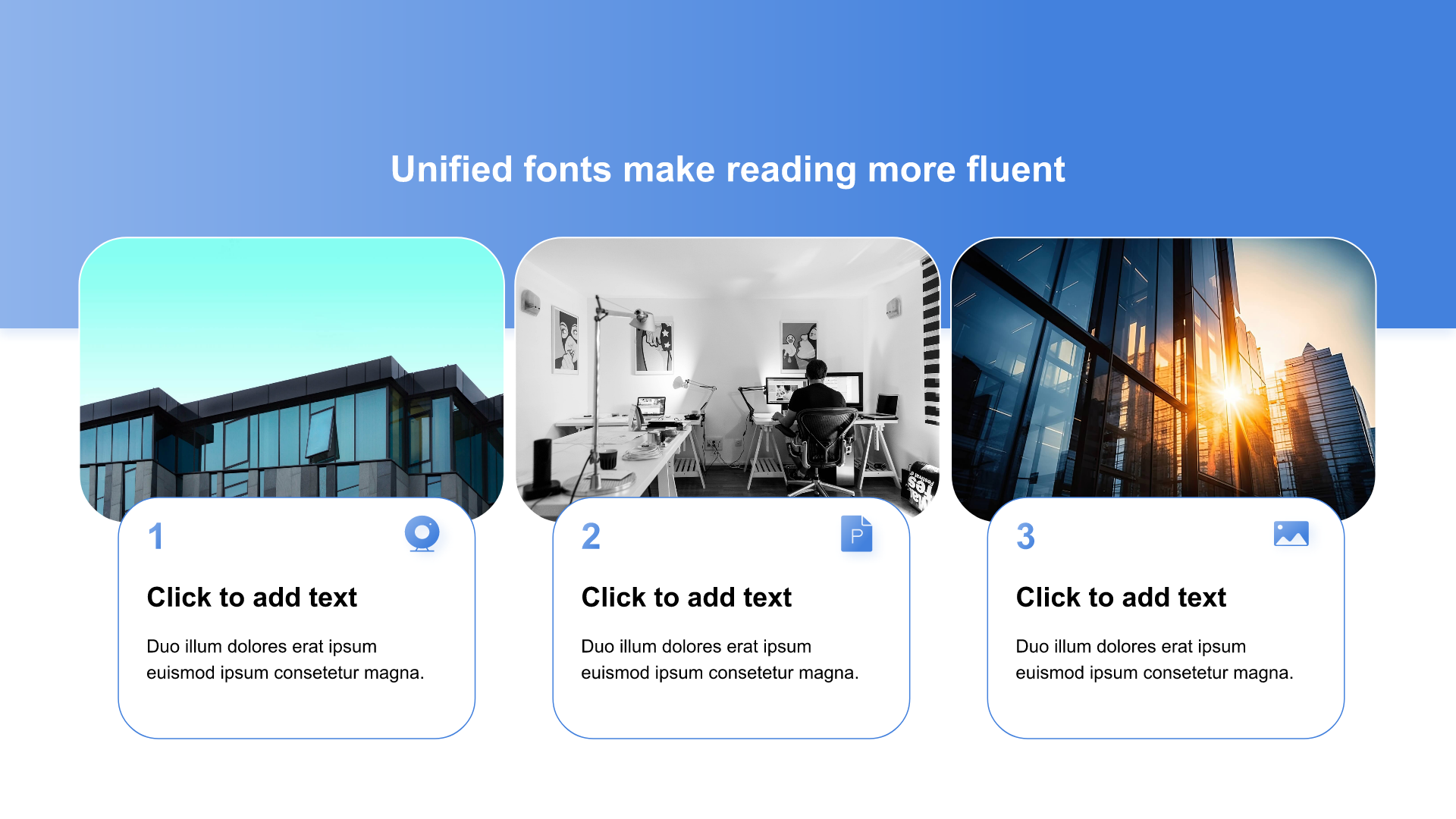 Gradient PPT list with images