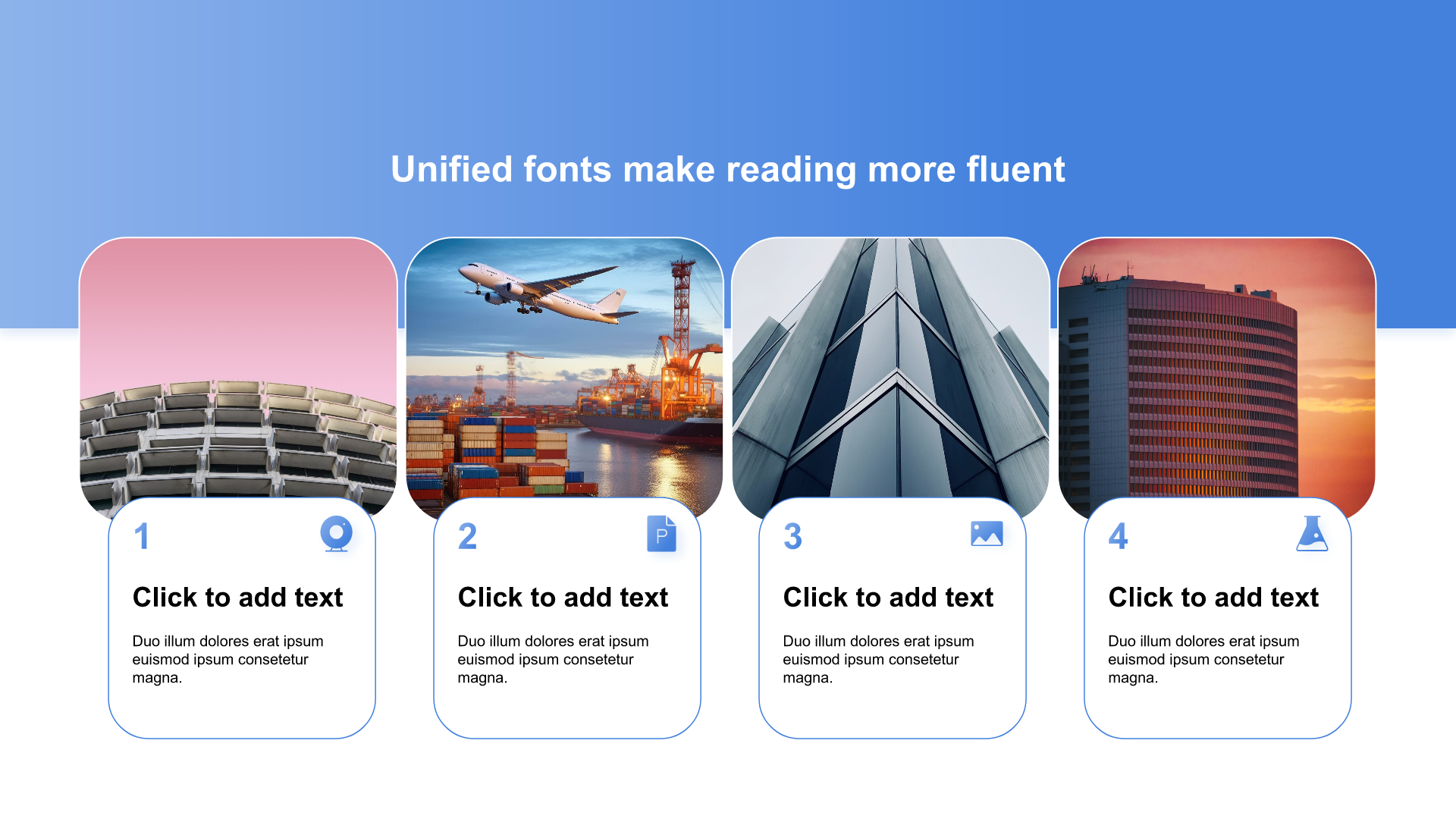 Gradient PPT list with images