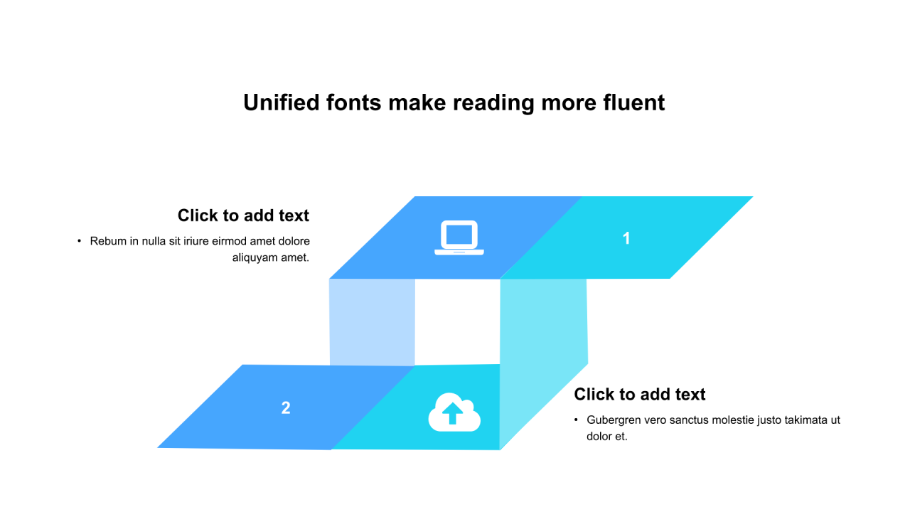 蓝色矩形扁平2项PPT关系