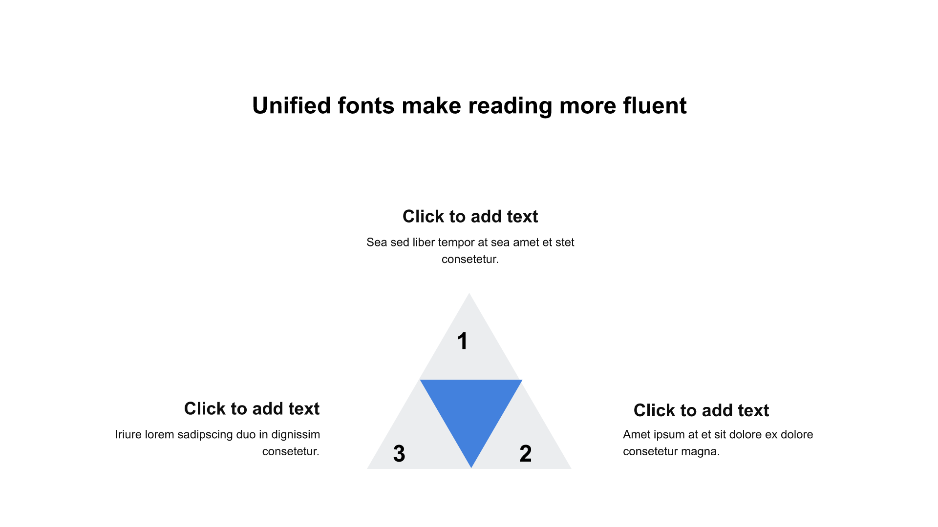 红色三角形扁平3项PPT棱锥