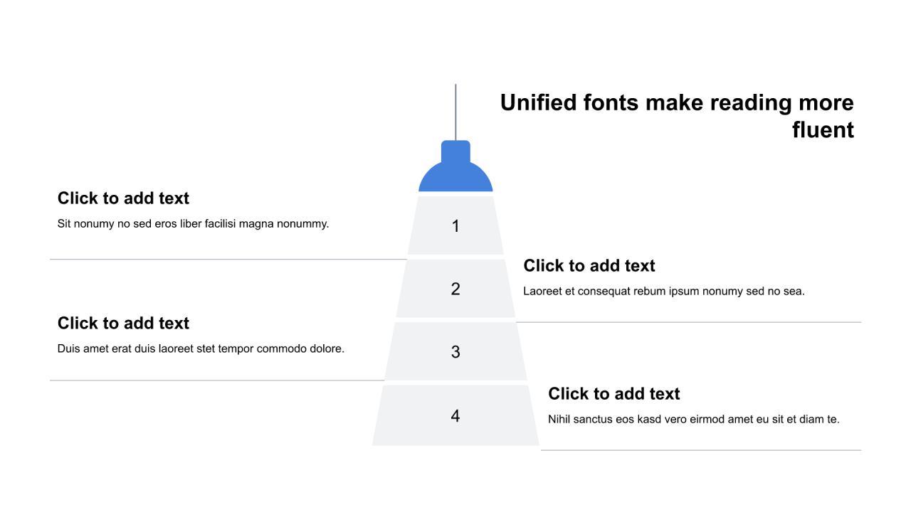 多色圆形扁平4项PPT列表