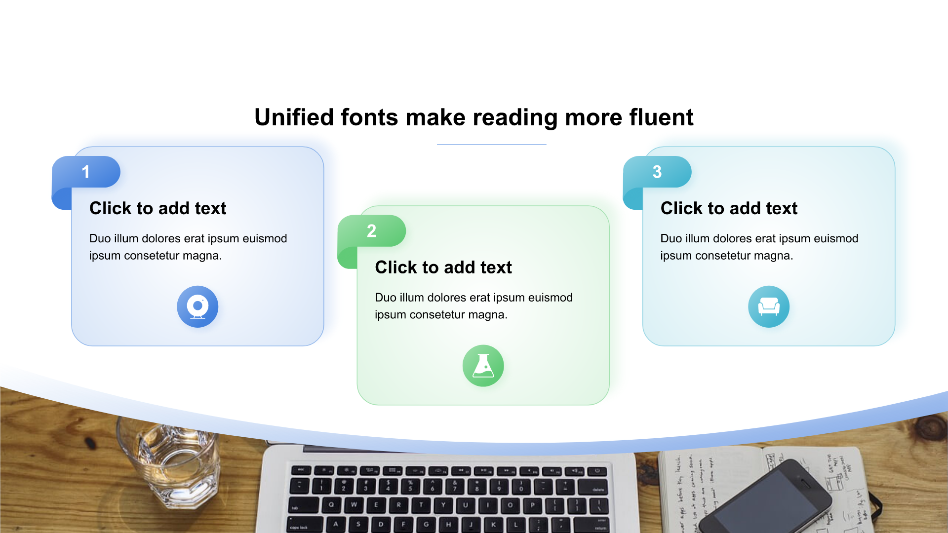Gradient PPT list with images