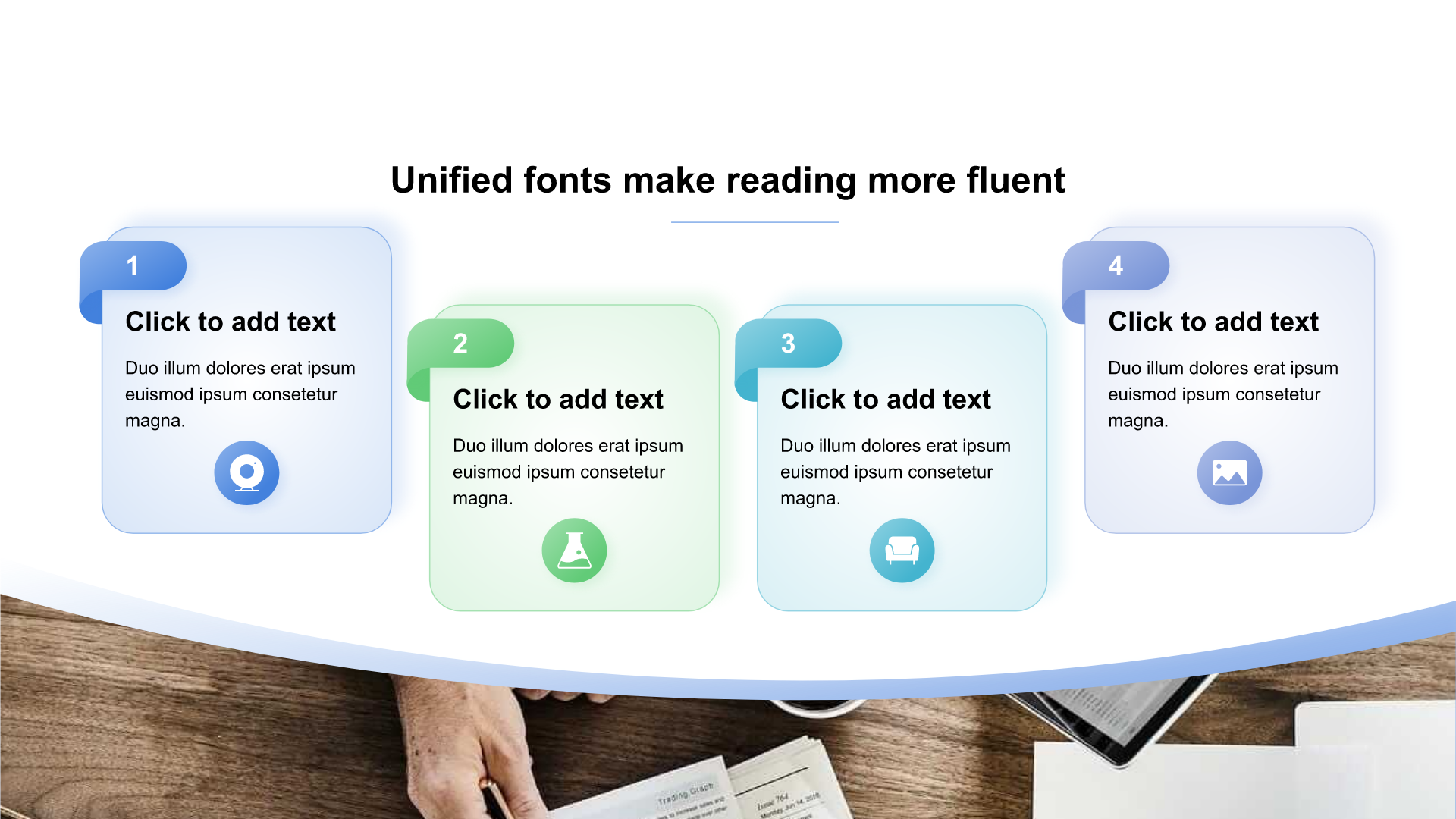 Gradient PPT list with images