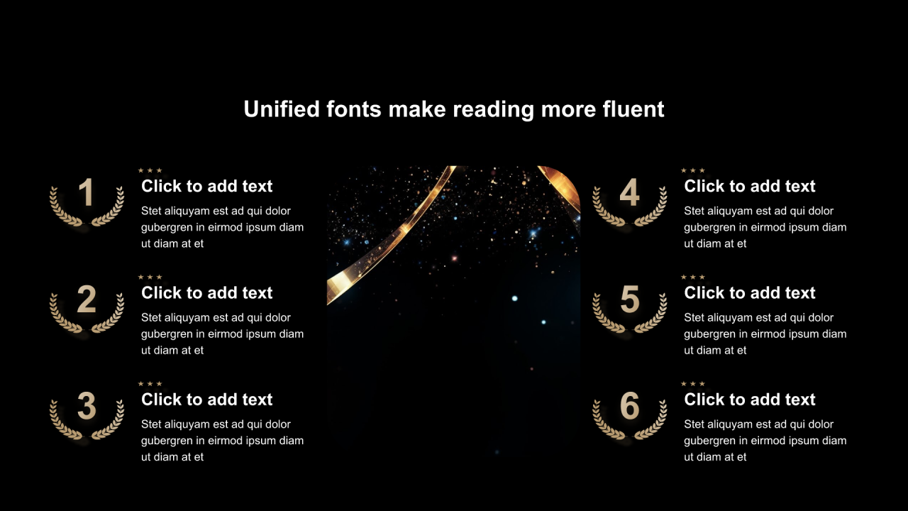 渐变包含图片PPT列表