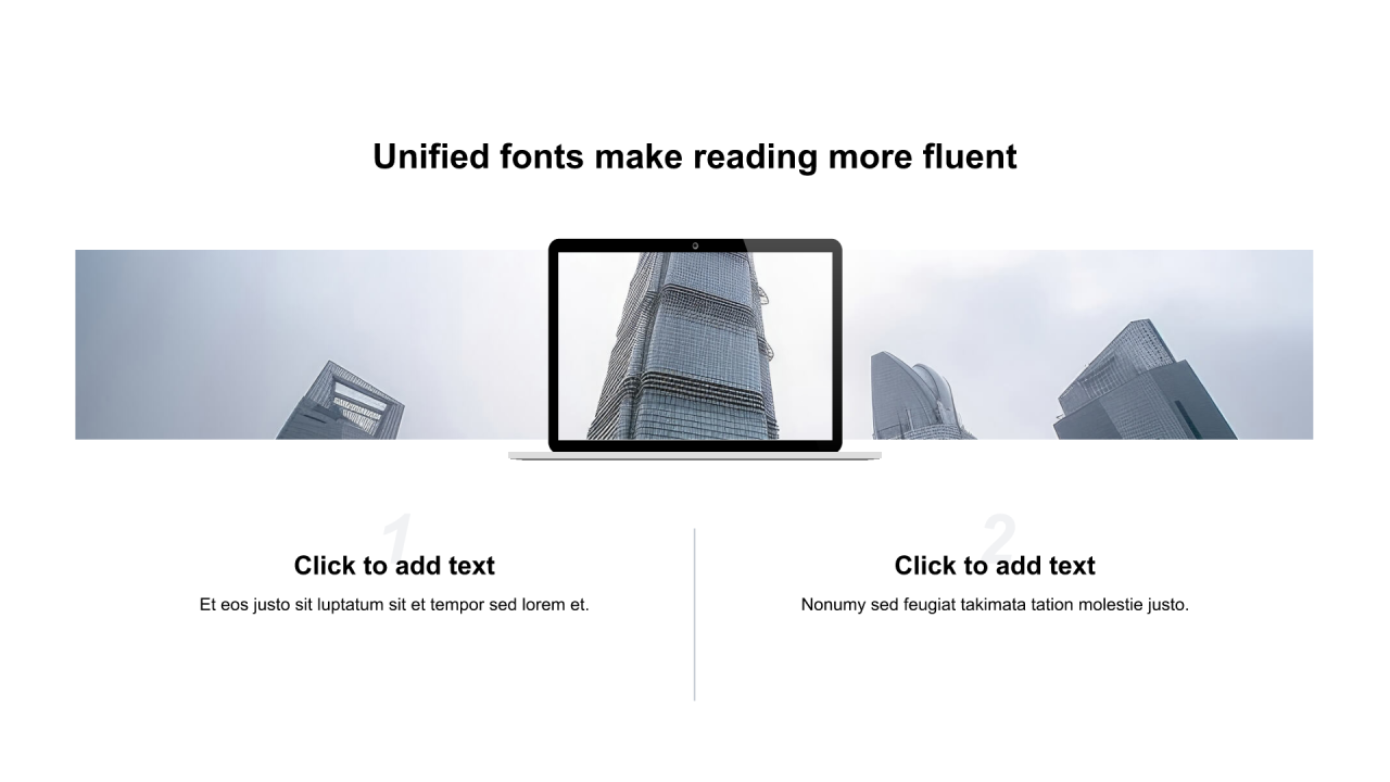 黑色线条扁平6项PPT列表