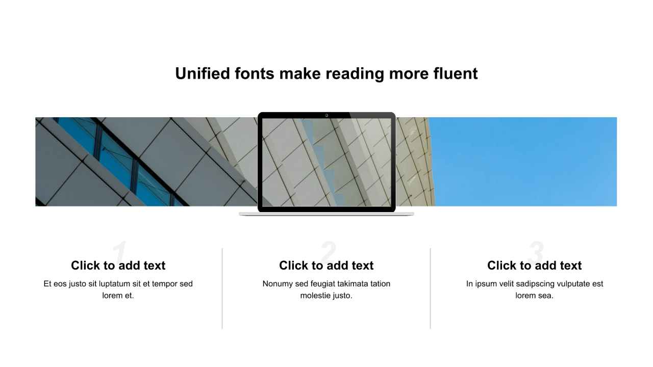 黑色线条扁平6项PPT列表