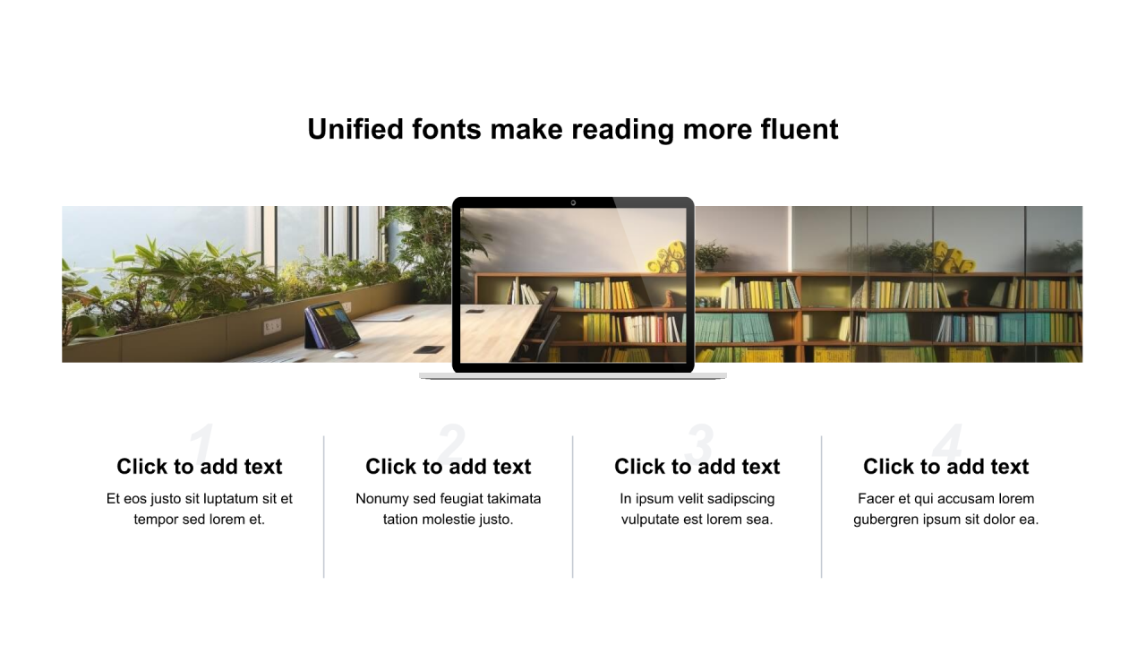 黑色线条扁平6项PPT列表