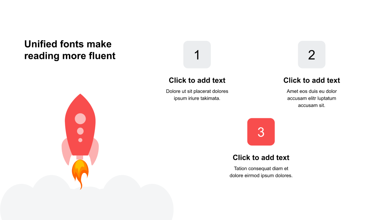 多色圆形扁平4项PPT列表