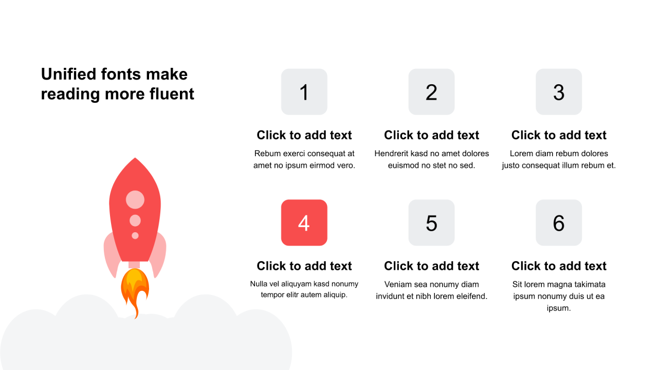 多色圆形扁平4项PPT列表