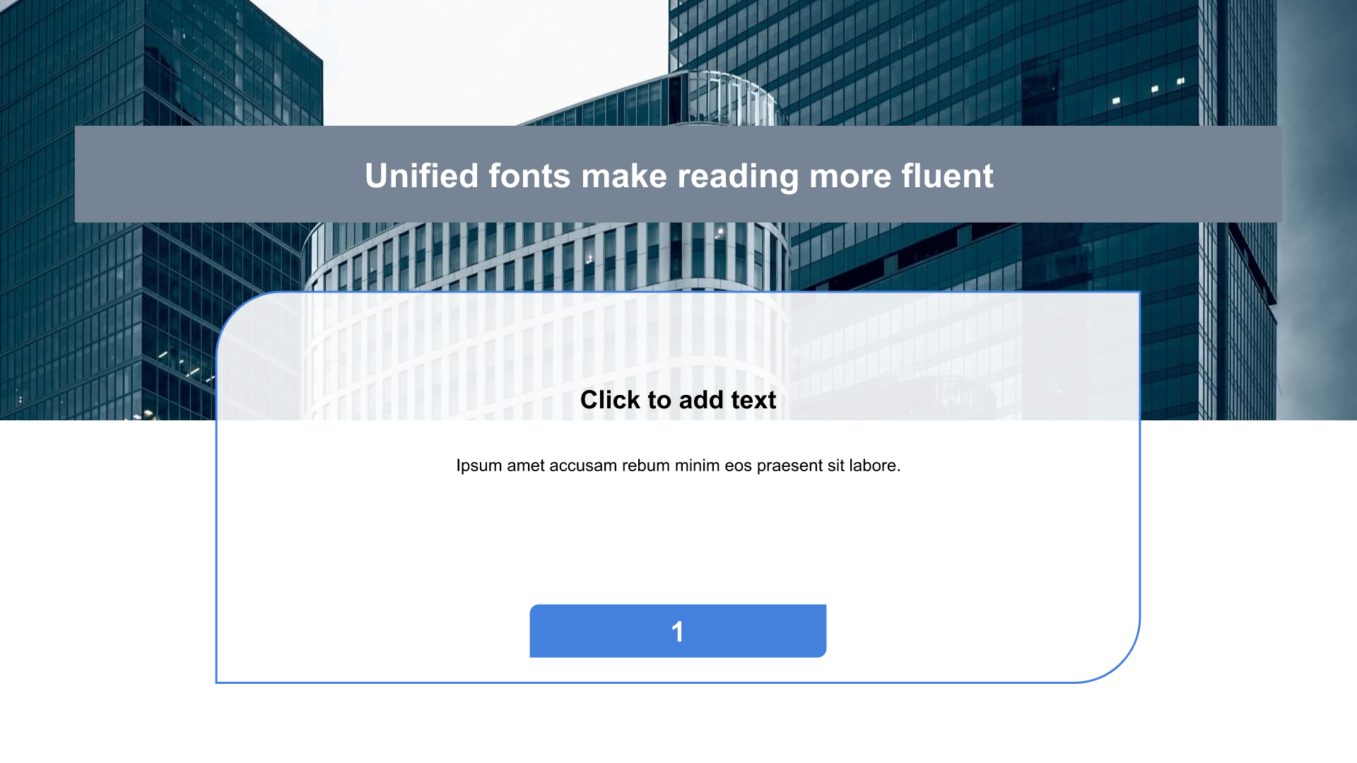 单色扁平1项PPT列表
